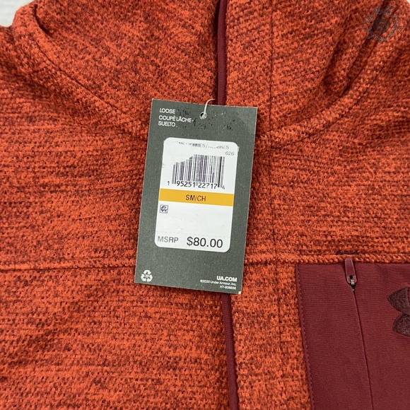 NWT Under Armour ColdGear 1/4 Zip Men's Small Red MSRP $80 - Picture 5 of 9